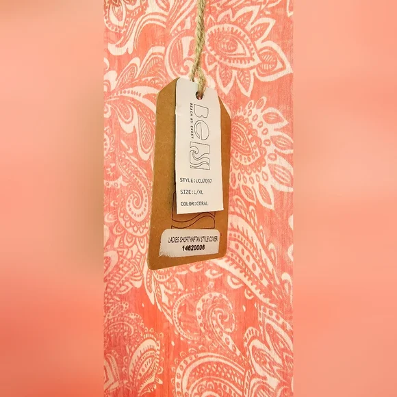 Beach By Exist Pink Paisley Tunic - Picture 6 of 6